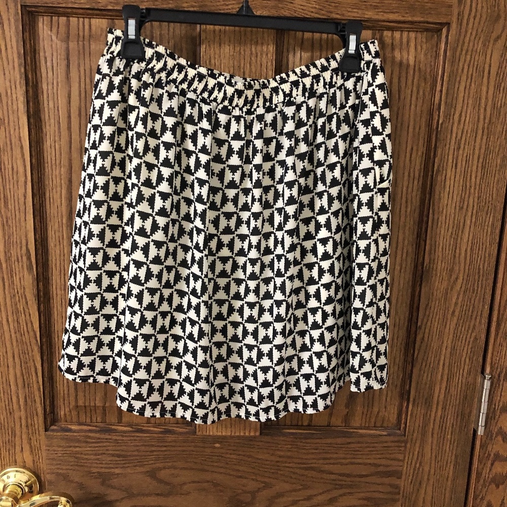 Francesca's Black and White Skirt with Pockets